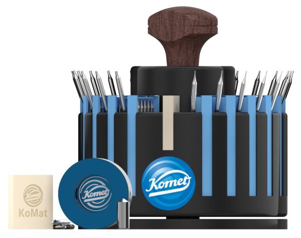 carrusel copleto con afilador y granetes Kit completo "Afilador 360" Komet para engastadores